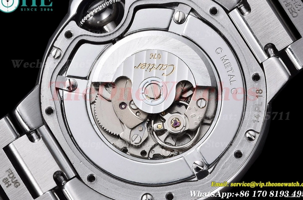 White De V6F Cartier Bleu Ballon 33mm NH05 SS Textured V8 Dial SS 0422